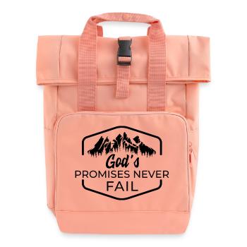 Gott hält seine Versprechen - Rolltop Rucksack mit zwei Griffen - Chintzrosa - Vorne