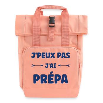 J'peux pas j'ai prépa - Sac à dos Roll Top à deux anses - rose liberty - Devant