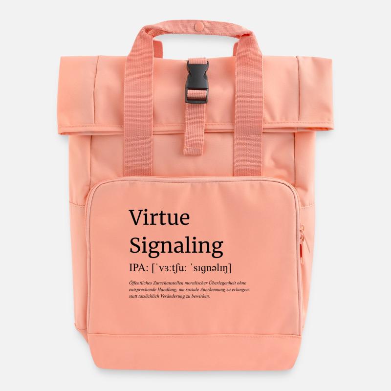 Virtue_Signaling - Sac à dos Roll Top à deux anses - rose liberty