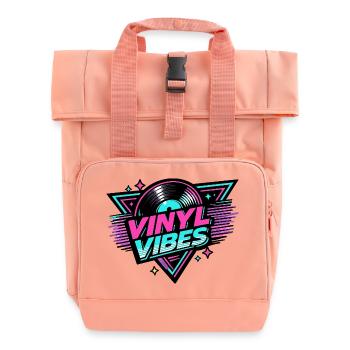 Vinyl Vibes Neon Retro - Sac à dos Roll Top à deux anses - rose liberty - Devant