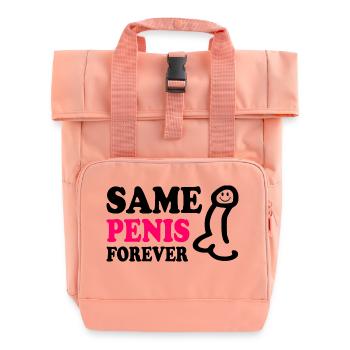 Same penis forever - Rolltop Rucksack mit zwei Griffen - Chintzrosa - Vorne