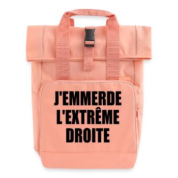 Fuck the far right - Roll Top Backpack with Two Handles - chintz rose - Front