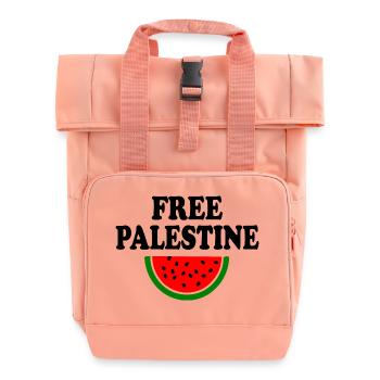 Free palestine - Sac à dos Roll Top à deux anses - rose liberty - Devant