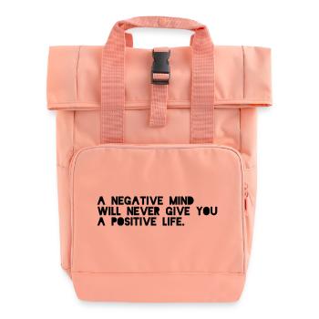 Dicton motivationnel anglais - Sac à dos Roll Top à deux anses - rose liberty - Devant