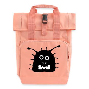 Covi das verrückte Corona Virus - Rolltop Rucksack mit zwei Griffen - Chintzrosa - Vorne