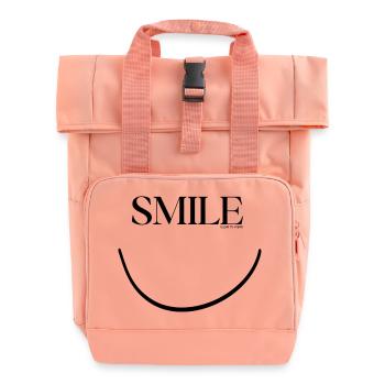 SMILE - Roll Top Backpack with Two Handles - chintz rose - Front