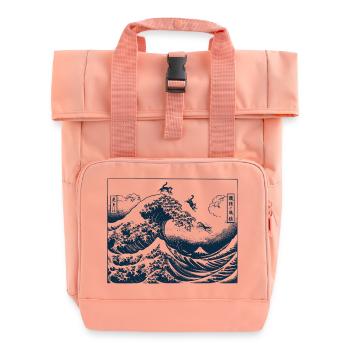 Neko Fuji San Kitten - Roll Top Backpack with Two Handles - chintz rose - Front