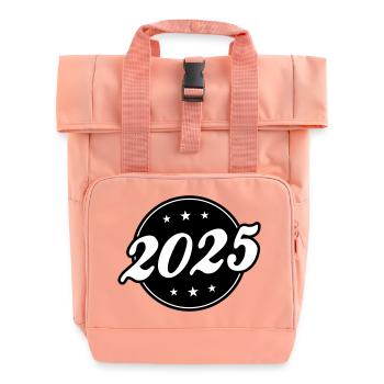 2025 Kreis - Rolltop Rucksack mit zwei Griffen - Chintzrosa - Vorne