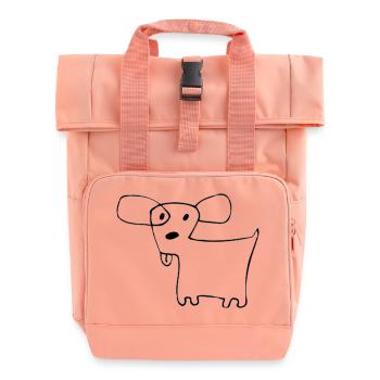 02 Doggie Shorts - Roll Top Backpack with Two Handles - chintz rose - Front