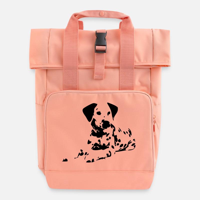 dalmatien_1 - Rolltop Rucksack mit zwei Griffen - Chintzrosa