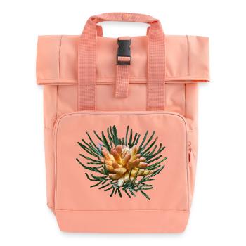 Kreative Tannenzweige - Rolltop Rucksack mit zwei Griffen - Chintzrosa - Vorne