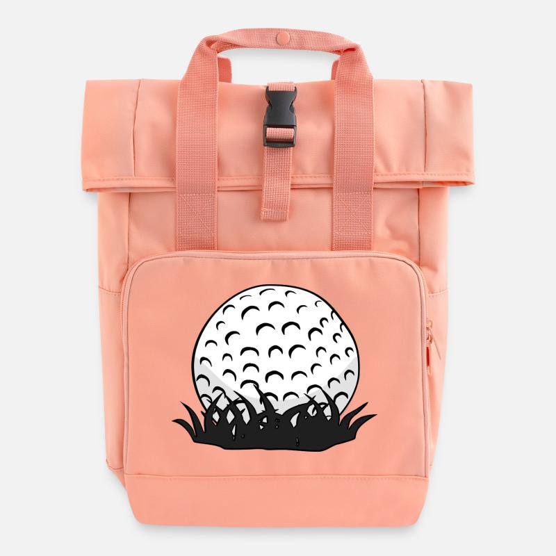 Golf ball - Roll Top Backpack with Two Handles - chintz rose