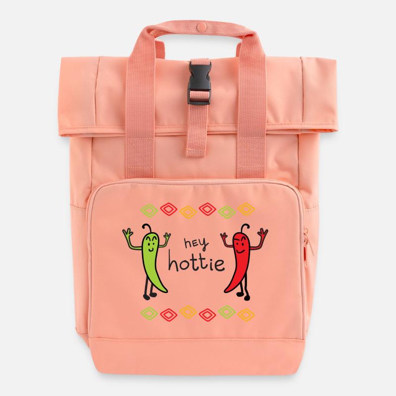 Hey Hottie Chili Duo - Roll Top Backpack with Two Handles - chintz rose