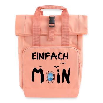 einfach moin bullauge meer erholung urlaub - Rolltop Rucksack mit zwei Griffen - Chintzrosa - Vorne