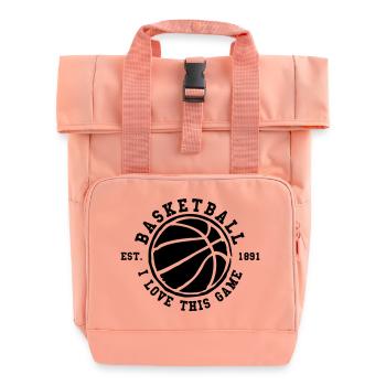 Basket-ball - i love this game - Sac à dos Roll Top à deux anses - rose liberty - Devant