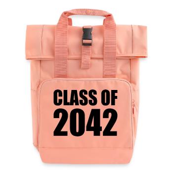 Class of 2042 - Roll Top Backpack with Two Handles - chintz rose - Front