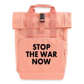 Stop the war now - Roll Top Backpack with Two Handles - chintz rose - Front