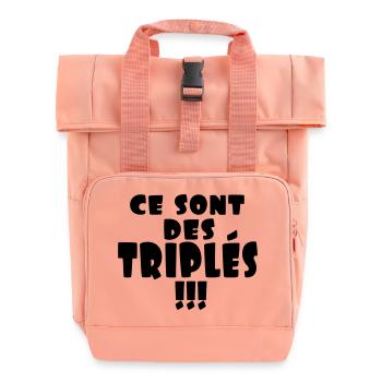 ce sont des triplés - Sac à dos Roll Top à deux anses - rose liberty - Devant