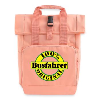 Busfahrer Bus Omnibus 100% Busfahrer Original(25) - Rolltop Rucksack mit zwei Griffen - Chintzrosa - Vorne