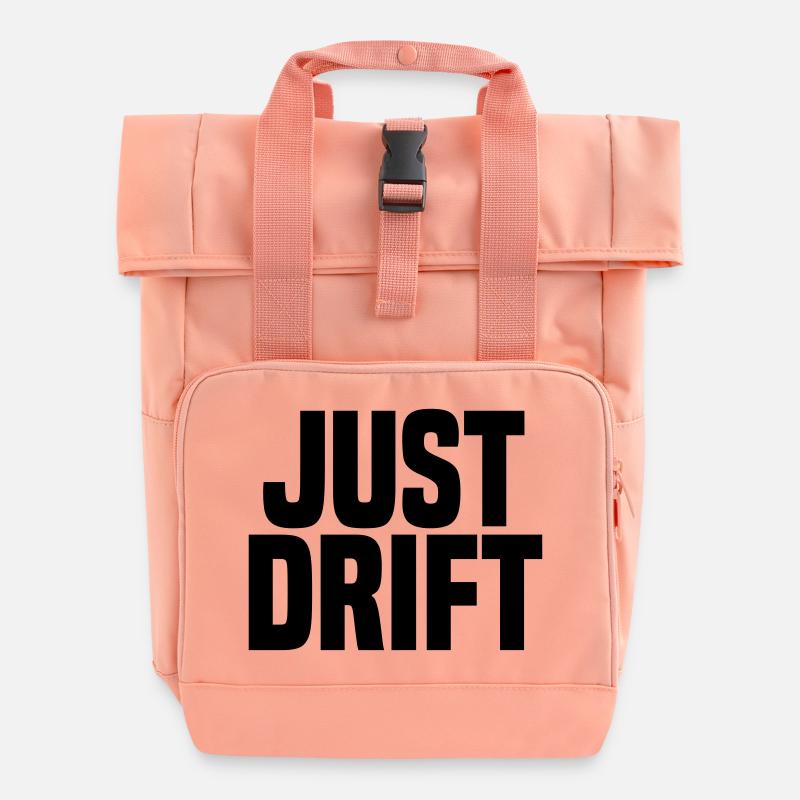 Just Drift - Roll Top Backpack with Two Handles - chintz rose