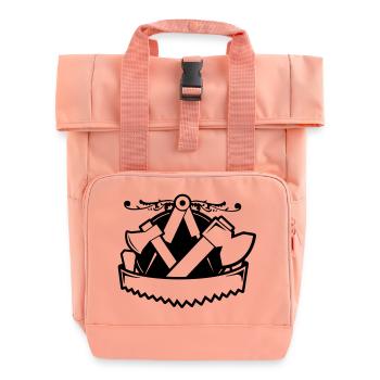 Carpenters' Emblem - Style - Roll Top Backpack with Two Handles - chintz rose - Front