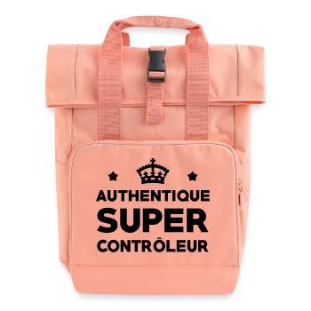 Contrôleur / Controleur / Bus / Transport - Sac à dos Roll Top à deux anses - rose liberty - Devant
