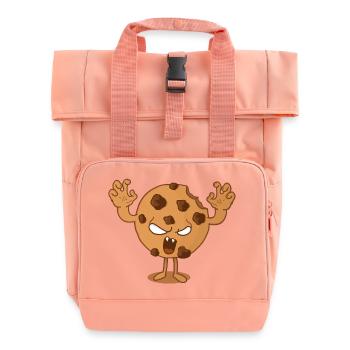 Keks-Monster - Rolltop Rucksack mit zwei Griffen - Chintzrosa - Vorne