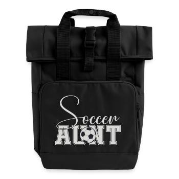 Fußball-Heiliger - Rolltop Rucksack mit zwei Griffen - Schwarz - Vorne