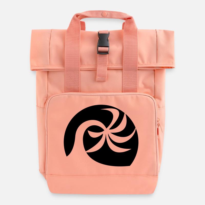 Palmenstrand - Rolltop Rucksack mit zwei Griffen - Chintzrosa