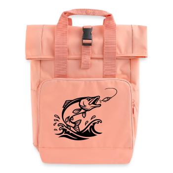 Contour noir du Brochet Predator - Sac à dos Roll Top à deux anses - rose liberty - Devant