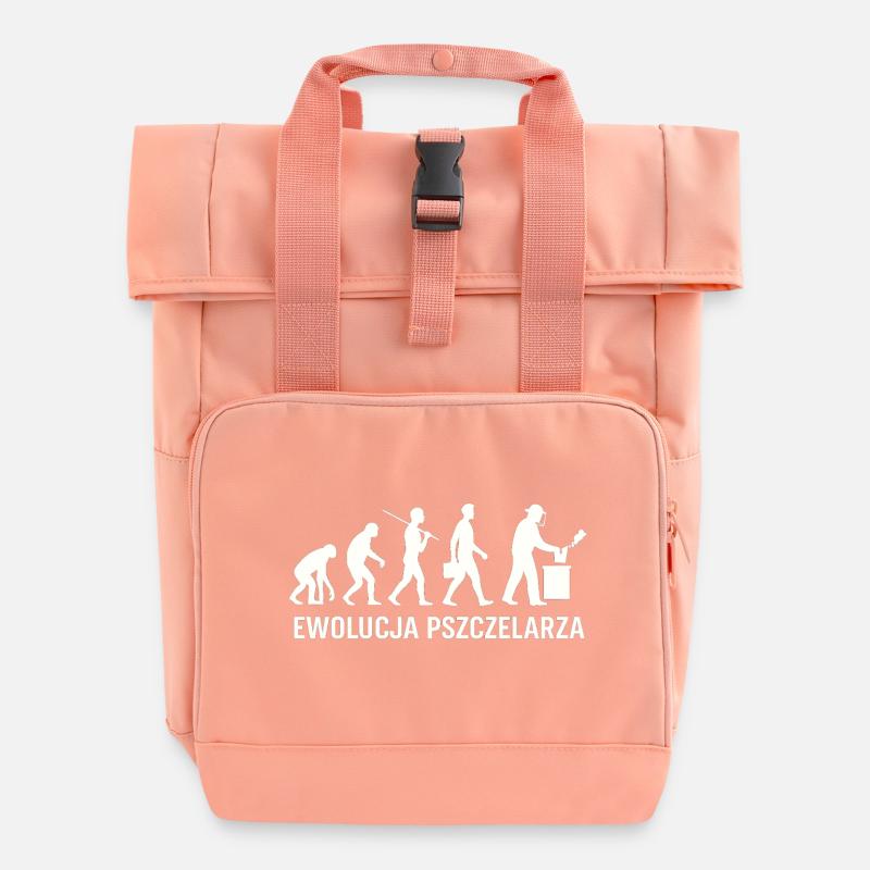 L’évolution de l’apiculteur - Sac à dos Roll Top à deux anses - rose liberty