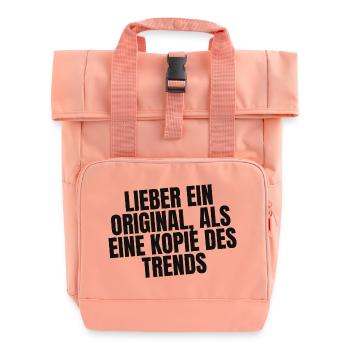 Lieber ein Original als eine Kopie des Trends - Rolltop Rucksack mit zwei Griffen - Chintzrosa - Vorne
