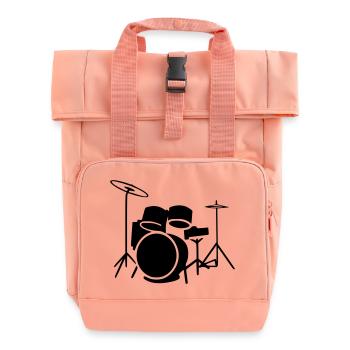 schlagzeug - Rolltop Rucksack mit zwei Griffen - Chintzrosa - Vorne