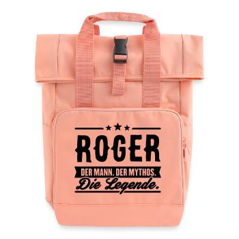 Mann Mythos Legende Roger - Rolltop Rucksack mit zwei Griffen - Chintzrosa - Vorne