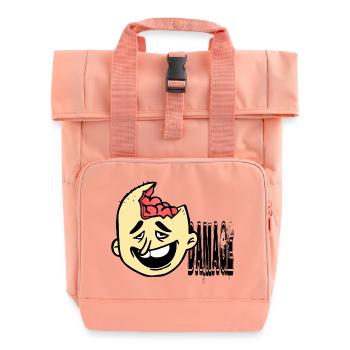 Stupid obstructs idiot - Roll Top Backpack with Two Handles - chintz rose - Front