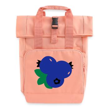 blueberries_fruits - Roll Top Backpack with Two Handles - chintz rose - Front