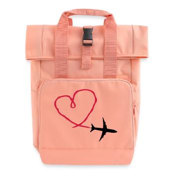 Plane Heart - Rolltop Rucksack mit zwei Griffen - Chintzrosa - Vorne