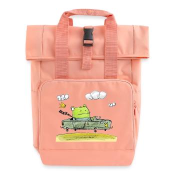 Froschkönig Cabrio Fantasie - Rolltop Rucksack mit zwei Griffen - Chintzrosa - Vorne