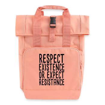Respecter l’existence ou s’attendre à une résistance - Sac à dos Roll Top à deux anses - rose liberty - Devant