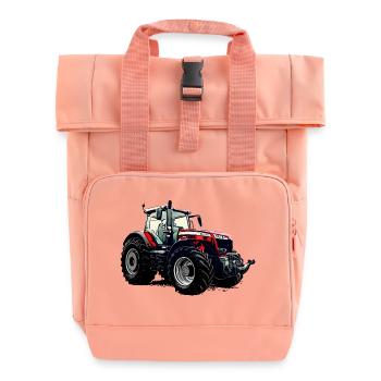 M F 8740 S Traktor - Rolltop Rucksack mit zwei Griffen - Chintzrosa - Vorne