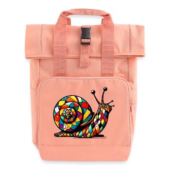 Harlekin Schnecke - Rolltop Rucksack mit zwei Griffen - Chintzrosa - Vorne