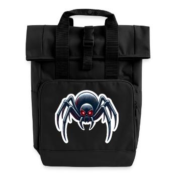 Spinne - Rolltop Rucksack mit zwei Griffen - Schwarz - Vorne