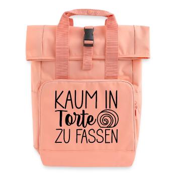 Kaum in die Torte zu fassen 🎂🤯 - Rolltop Rucksack mit zwei Griffen - Chintzrosa - Vorne