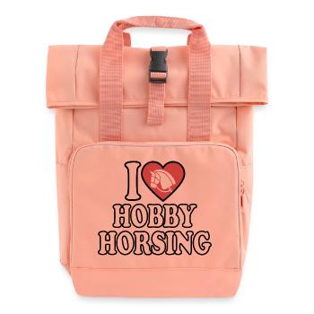 J’aime Hobby Horsing - Coeur - Hobby - Sac à dos Roll Top à deux anses - rose liberty - Devant