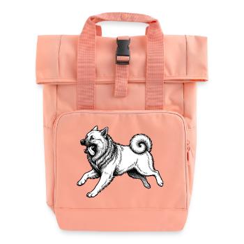 Eurasier | Hell - Rolltop Rucksack mit zwei Griffen - Chintzrosa - Vorne