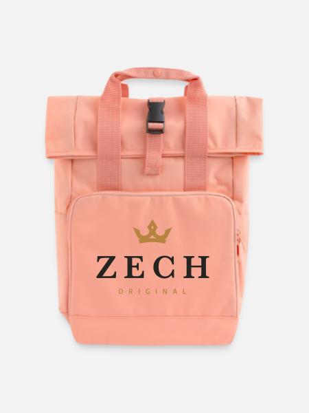 Zech Original Familienlogo - Rolltop Rucksack mit zwei Griffen - Chintzrosa
