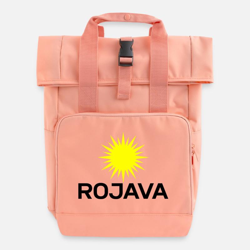Rojava - Sac à dos Roll Top à deux anses - rose liberty