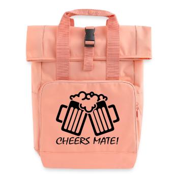 Cheers Mate - Roll Top Backpack with Two Handles - chintz rose - Front