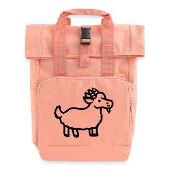 Chèvre - Line - Sac à dos Roll Top à deux anses - rose liberty - Devant
