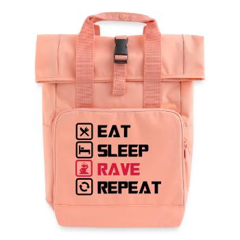 sommeil Rave repeat - Sac à dos Roll Top à deux anses - rose liberty - Devant